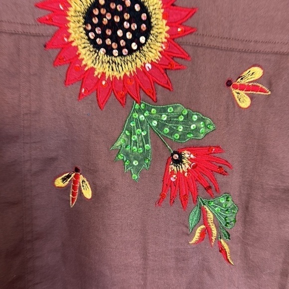 Tapestry patch size 2 xlarge Vintage 90s floral jacket - Picture 10 of 11